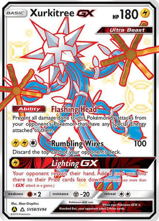 Xurkitree GX - Hidden Fates Shiny Vault - Holofoil - Near Mint (NM)