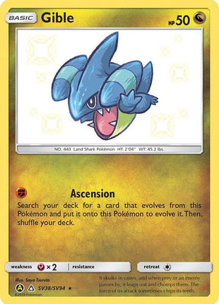 Gible - Hidden Fates Shiny Vault - Holofoil - Near Mint (NM)
