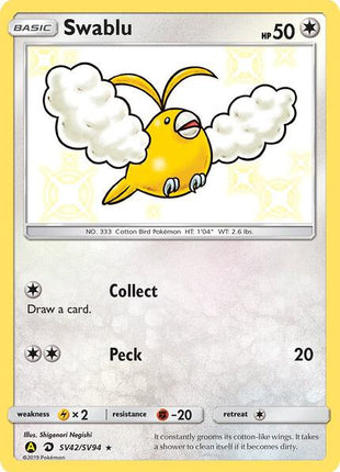 Swablu - Hidden Fates Shiny Vault - Holofoil - Near Mint (NM)