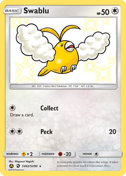 Swablu - Hidden Fates Shiny Vault - Holofoil - Near Mint (NM)