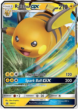 Raichu GX - SM213 - SM Promos - Holofoil - Near Mint (NM)