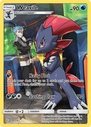 Weavile (Secret) - SM Cosmic Eclipse - Holofoil - Moderately Played (MP)