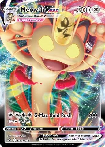 Meowth VMAX - SWSH005 - SWSH Sword and Shield Promo Cards - Holofoil - Lightly Played (LP)