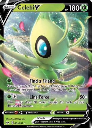 Celebi V - SWSH01 Sword and Shield Base Set - Holofoil - Near Mint (NM)