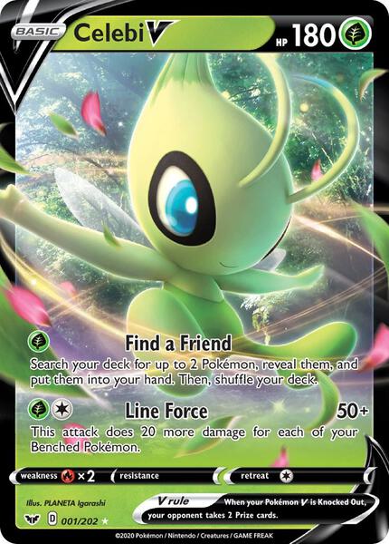 Celebi V - SWSH01 Sword and Shield Base Set - Holofoil - Near Mint (NM)