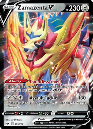 Zamazenta V - SWSH01 Sword and Shield Base Set - Holofoil - Near Mint (NM)