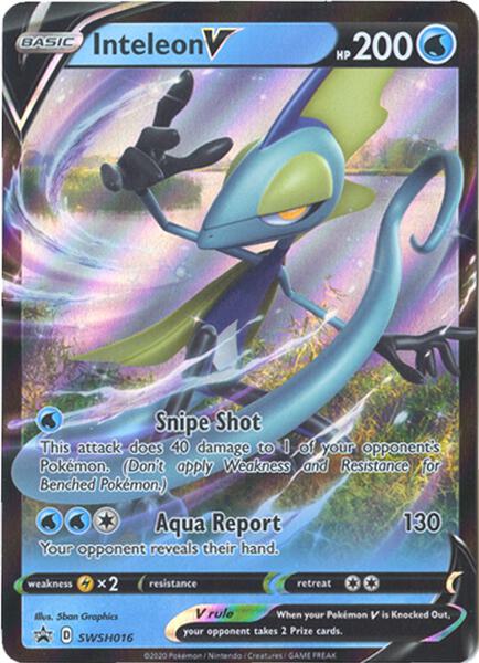 Inteleon V - SWSH016 - SWSH Sword and Shield Promo Cards - Holofoil - Near Mint (NM)