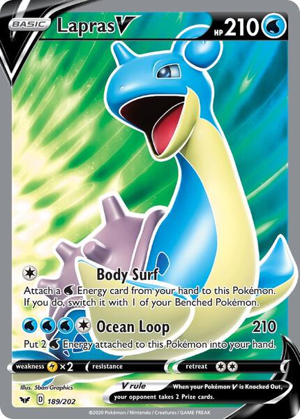 Lapras V (Full Art) - SWSH01 Sword and Shield Base Set - Holofoil - Near Mint (NM)