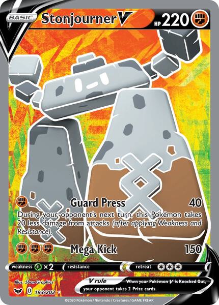 Stonjourner V (Full Art) - SWSH01 Sword and Shield Base Set - Holofoil - Near Mint (NM)