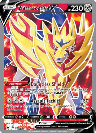 Zamazenta V (Full Art) - SWSH01 Sword and Shield Base Set - Holofoil - Near Mint (NM)