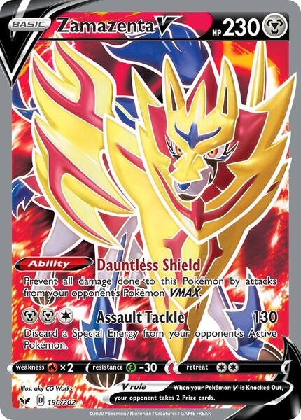 Zamazenta V (Full Art) - SWSH01 Sword and Shield Base Set - Holofoil - Near Mint (NM)