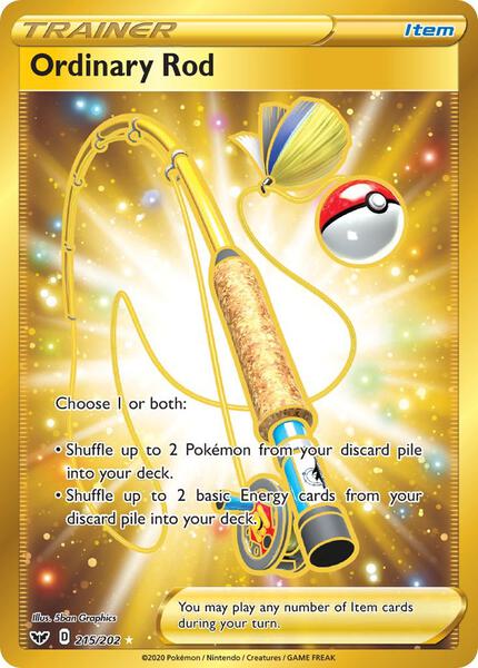 Ordinary Rod (Secret) - SWSH01 Sword and Shield Base Set - Holofoil - Near Mint (NM)