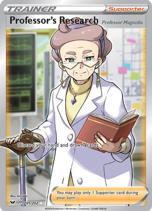 Professor's Research (Full Art) - SWSH01 Sword and Shield Base Set - Holofoil - Near Mint (NM)