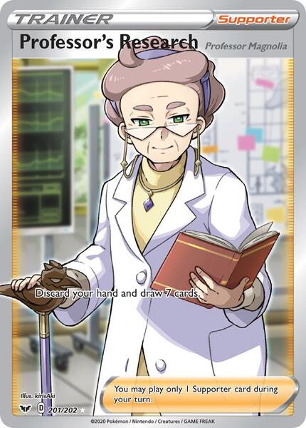 Professor's Research (Full Art) - SWSH01 Sword and Shield Base Set - Holofoil - Near Mint (NM)