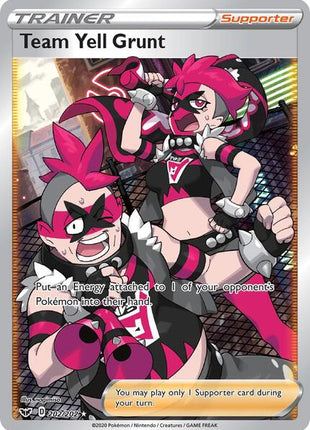Team Yell Grunt (Full Art) - SWSH01 Sword and Shield Base Set - Holofoil - Near Mint (NM)