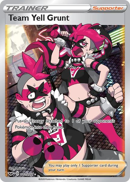 Team Yell Grunt (Full Art) - SWSH01 Sword and Shield Base Set - Holofoil - Near Mint (NM)