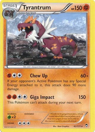 Tyrantrum - 62/111 (Cosmos Holo) - Miscellaneous Cards and Products - Holofoil - Moderately Played (MP)