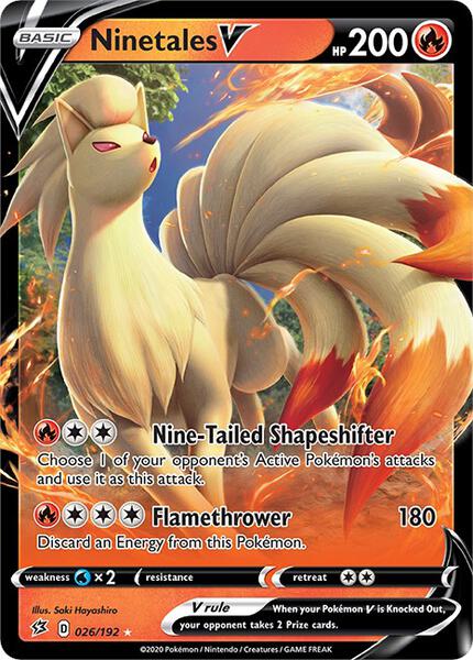 Ninetales V - SWSH02 Rebel Clash - Holofoil - Near Mint (NM)