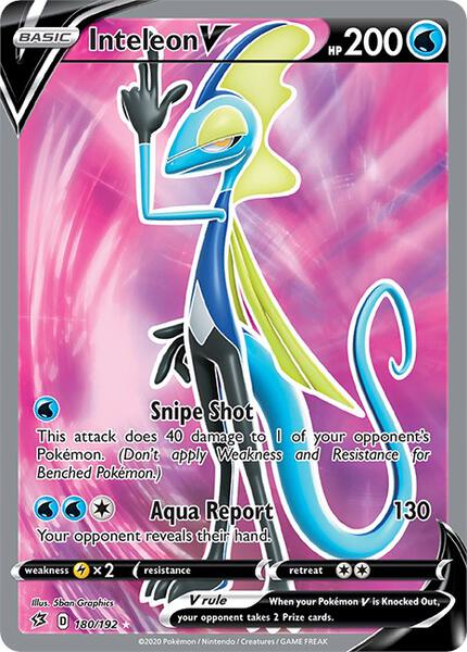 Inteleon V (Full Art) - SWSH02 Rebel Clash - Holofoil - Near Mint (NM)