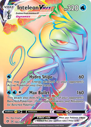 Inteleon VMAX (Secret) - SWSH02 Rebel Clash - Holofoil - Near Mint (NM)