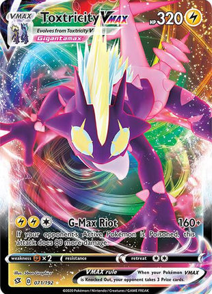Toxtricity VMAX - SWSH02 Rebel Clash - Holofoil - Near Mint (NM)
