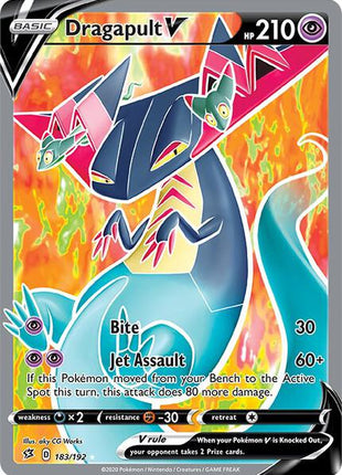 Dragapult V (Full Art) - SWSH02 Rebel Clash - Holofoil - Near Mint (NM)