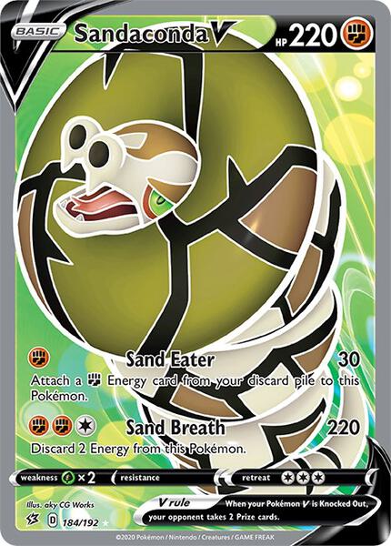 Sandaconda V (Full Art) - SWSH02 Rebel Clash - Holofoil - Near Mint (NM)