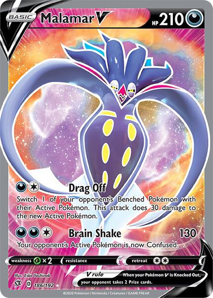 Malamar V (Full Art) - SWSH02 Rebel Clash - Holofoil - Near Mint (NM)