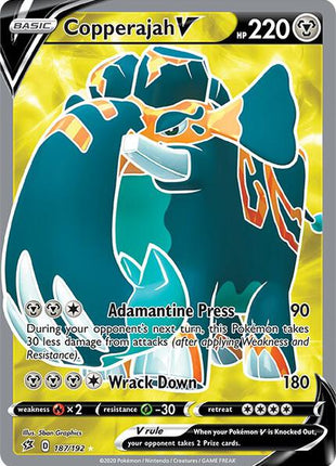 Copperajah V (Full Art) - SWSH02 Rebel Clash - Holofoil - Near Mint (NM)