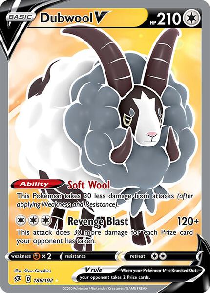 Dubwool V (Full Art) - SWSH02 Rebel Clash - Holofoil - Near Mint (NM)
