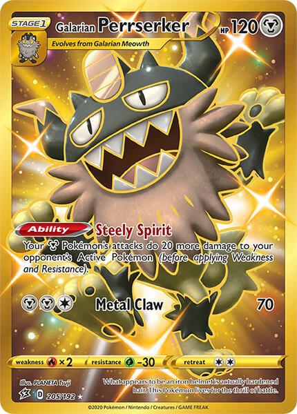 Galarian Perrserker (Secret) - SWSH02 Rebel Clash - Holofoil - Near Mint (NM)