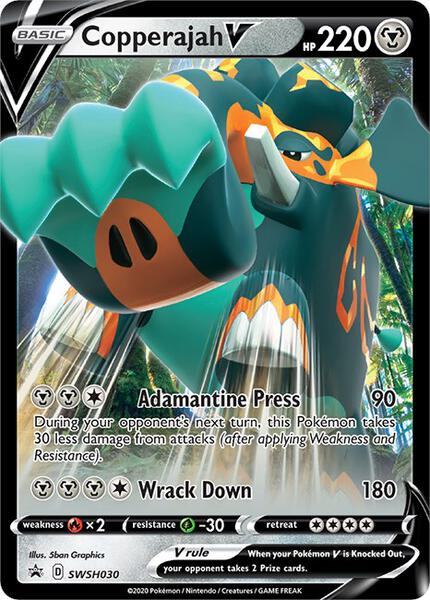 Copperajah V - SWSH030 - SWSH Sword and Shield Promo Cards - Holofoil - Near Mint (NM)