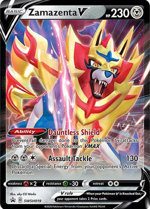 Zamazenta V - SWSH019 - SWSH Sword and Shield Promo Cards - Holofoil - Near Mint (NM)