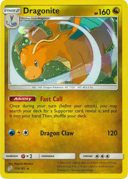Dragonite - 119/181 (Cosmos Holo) - Miscellaneous Cards and Products - Holofoil - Near Mint (NM)