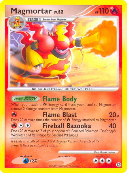 Magmortar - 31/132 (Secret Wonders) - Deck Exclusives - Holofoil - Near Mint (NM)