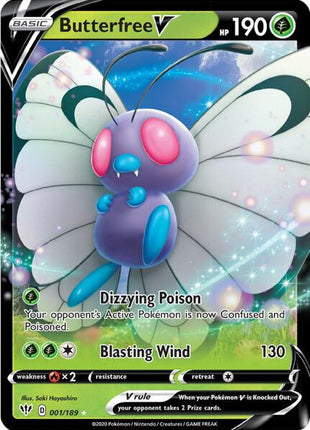 Butterfree V - SWSH03 Darkness Ablaze - Holofoil - Near Mint (NM)