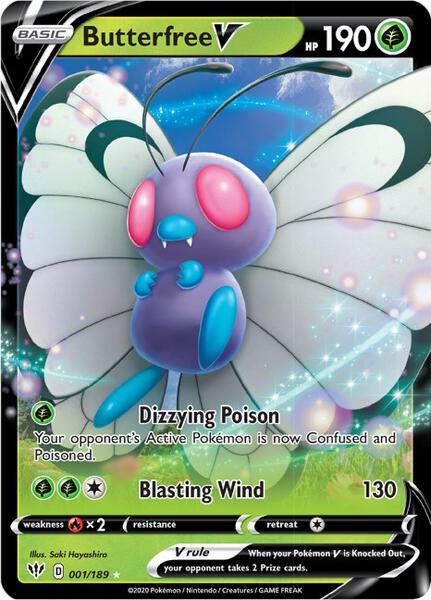 Butterfree V - SWSH03 Darkness Ablaze - Holofoil - Near Mint (NM)