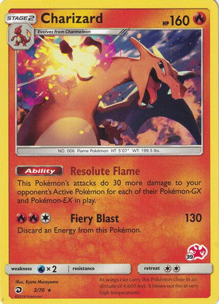 Charizard - 3/70 (#39 Charizard Stamped) - Battle Academy - Near Mint (NM)