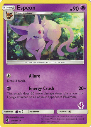 Espeon - 89/214 (Mewtwo Stamped) - Battle Academy - Near Mint (NM)