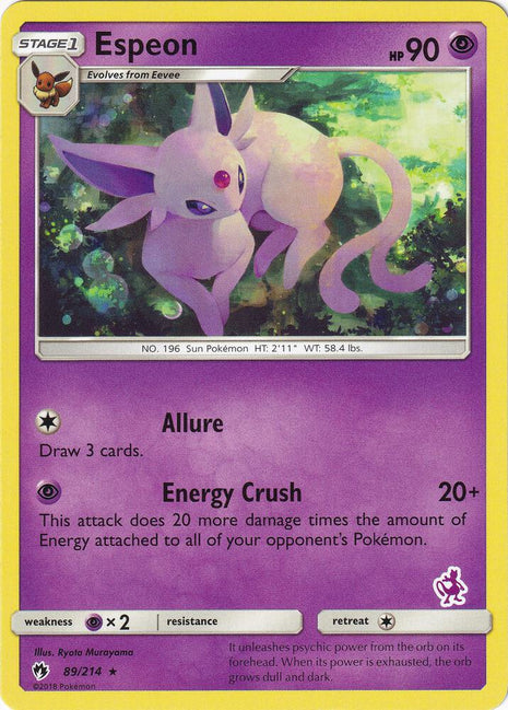 Espeon - 89/214 (Mewtwo Stamped) - Battle Academy - Near Mint (NM)