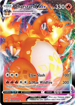 Charizard VMAX - SWSH03 Darkness Ablaze - Holofoil - Lightly Played (LP)
