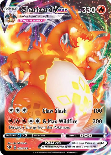 Charizard VMAX - SWSH03 Darkness Ablaze - Holofoil - Lightly Played (LP)