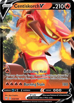 Centiskorch V - SWSH03 Darkness Ablaze - Holofoil - Near Mint (NM)