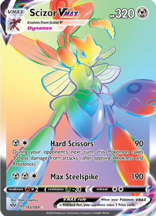 Scizor VMAX (Secret) - SWSH03 Darkness Ablaze - Holofoil - Near Mint (NM)