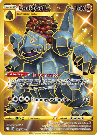 Coalossal (Secret) - SWSH03 Darkness Ablaze - Holofoil - Near Mint (NM)