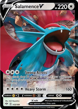 Salamence V - SWSH03 Darkness Ablaze - Holofoil - Near Mint (NM)