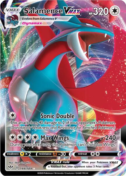 Salamence VMAX - SWSH03 Darkness Ablaze - Holofoil - Near Mint (NM)