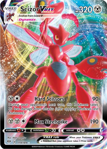 Scizor VMAX - SWSH03 Darkness Ablaze - Holofoil - Near Mint (NM)