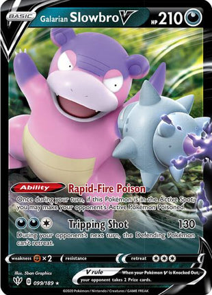 Galarian Slowbro V - SWSH03 Darkness Ablaze - Holofoil - Near Mint (NM)