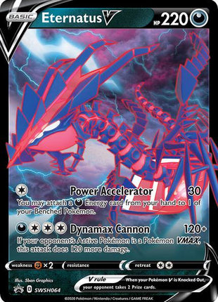 Eternatus V - SWSH064 - SWSH Sword and Shield Promo Cards - Holofoil - Near Mint (NM)